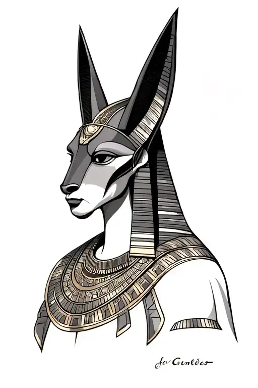 egypt anubis egiptian god tattoo design idea