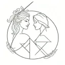 Tattoo gemini and sagittarius together tattoo design idea