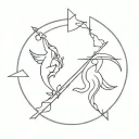 Tattoo gemini and sagittarius together tattoo design idea