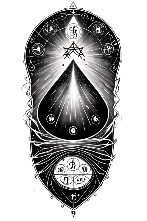 circle of fifths with a planchette tattoo design idea