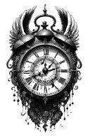 999 numbers, movie in time clock, font angel wish tattoo design idea