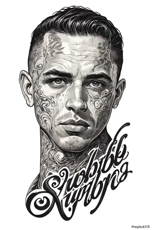 September 13 2010 and Obie Murphy in cursive and cross tattoo design idea