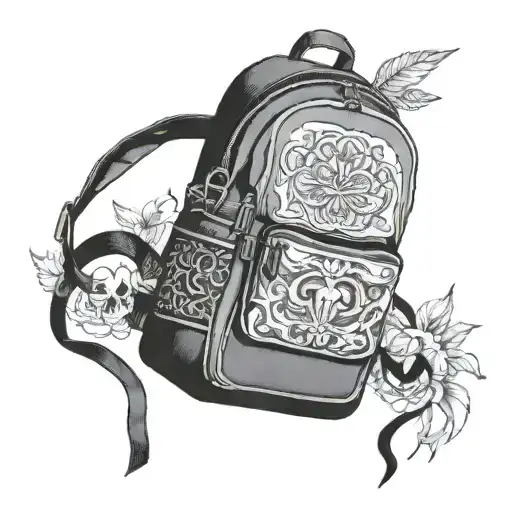 backpack tattoo design idea