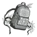backpack tattoo design idea