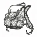 backpack tattoo design idea
