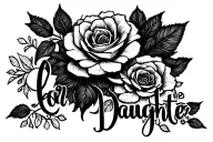 daughter name tattoo design idea