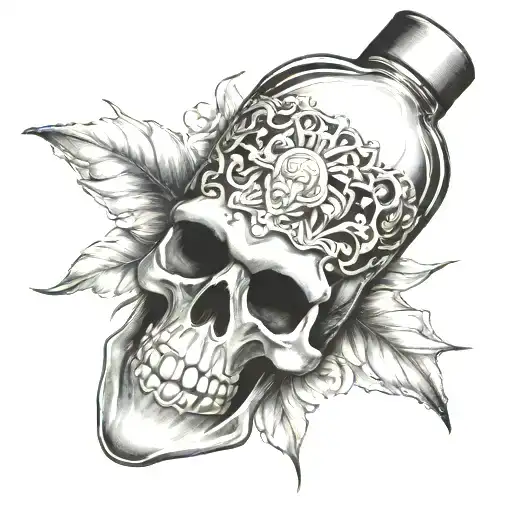 Aqua Tofana poison bottle tattoo design idea