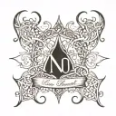 elvish script with names   tattoo design idea