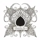 elvish script with names   tattoo design idea