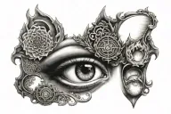 Buddhist eyes of wisdom tattoo design idea