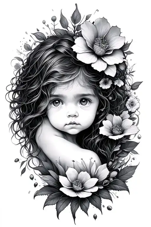 healing inner child tattoo design idea
