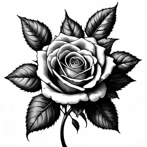 bite mark and roses blooming tattoo design idea