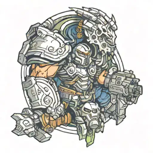 warcraft, gears of war, halo tattoo design idea
