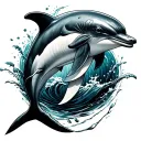 3 Dolphin tattoo design idea