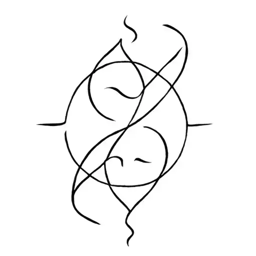 sagittarius and leo zodiac sign intertwined tattoo design idea