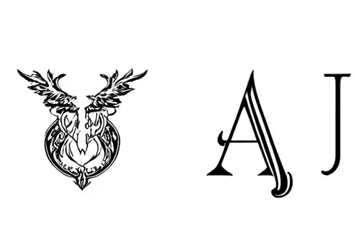 "AJ" tattoo design idea
