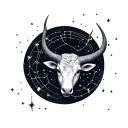 Taurus constellation tattoo design idea