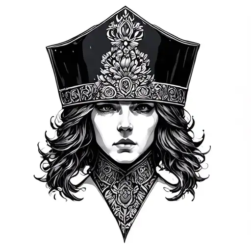 Kokoshnik Russian tattoo design idea