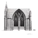 cathedral windows gothic stonework tattoo design idea