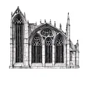 cathedral windows gothic stonework tattoo design idea