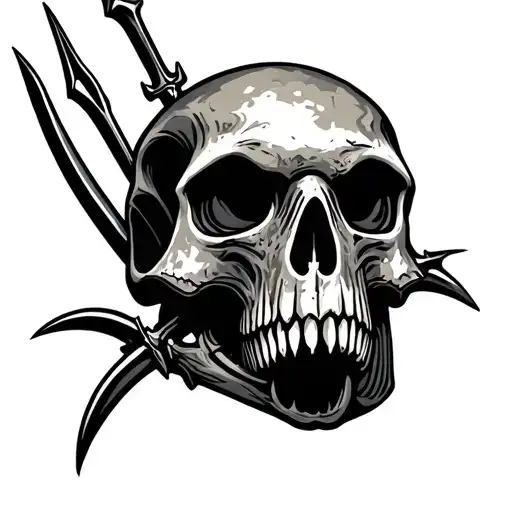 navy seal trident tattoo design idea