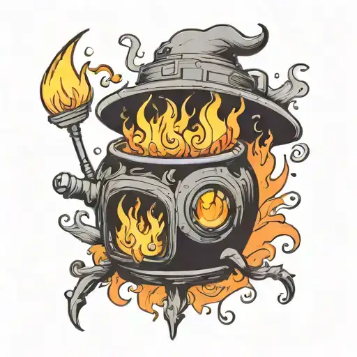 calcifer tattoo design idea