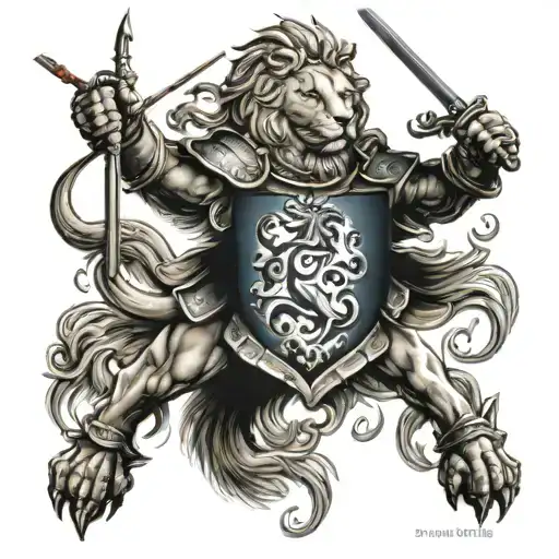 St George lions tattoo design idea