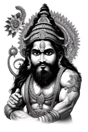 Hanuman Hansraj Himanshu just the names incorporated tattoo design idea