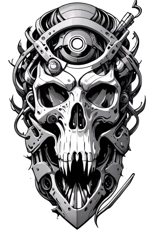 biomechanical tattoo tattoo design idea
