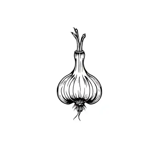 garlic bulbs tattoo design idea