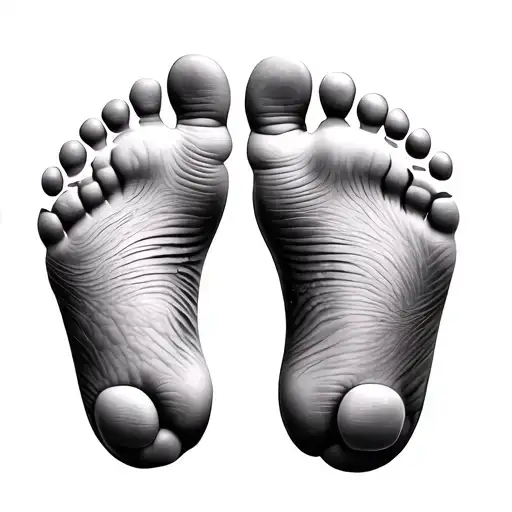 baby's footprints tattoo design idea