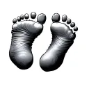 baby's footprints tattoo design idea