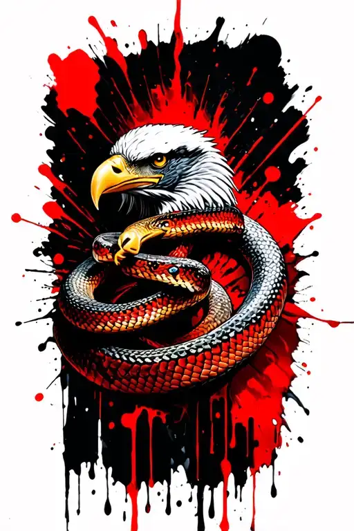 mexico eagle snake tattoo design idea