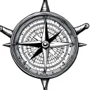 aviator compass propeller tattoo design idea