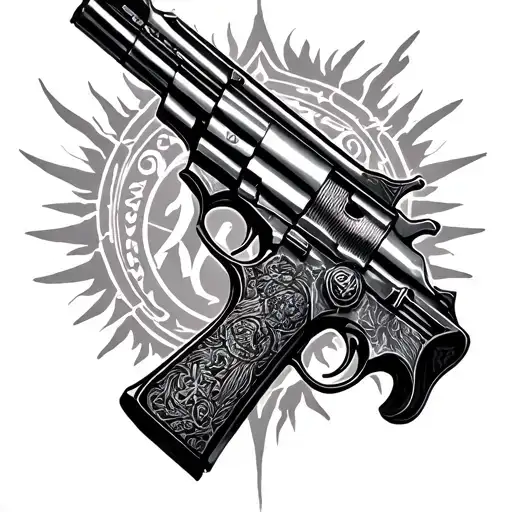 Devil may cry game guns ebony & ivory tattoo design idea