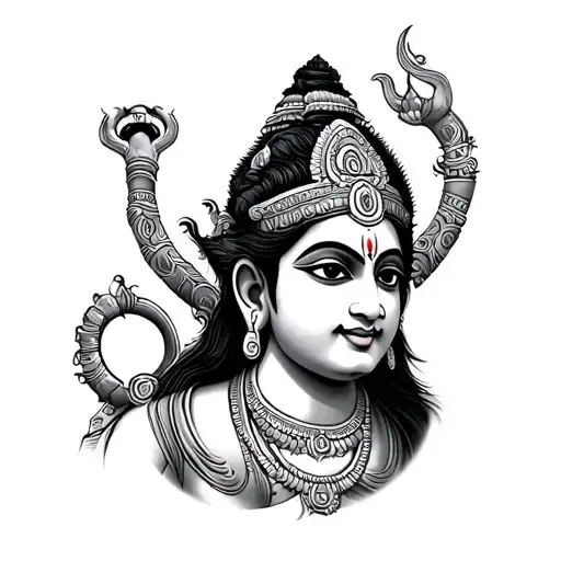 hanuman gada tattoo design idea