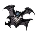 Gothic bat tattoo design idea