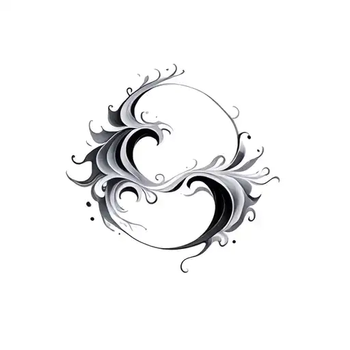 Coverup Wave Patterns tattoo design idea