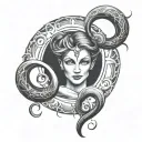 lilith symbol  tattoo design idea