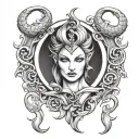lilith symbol  tattoo design idea
