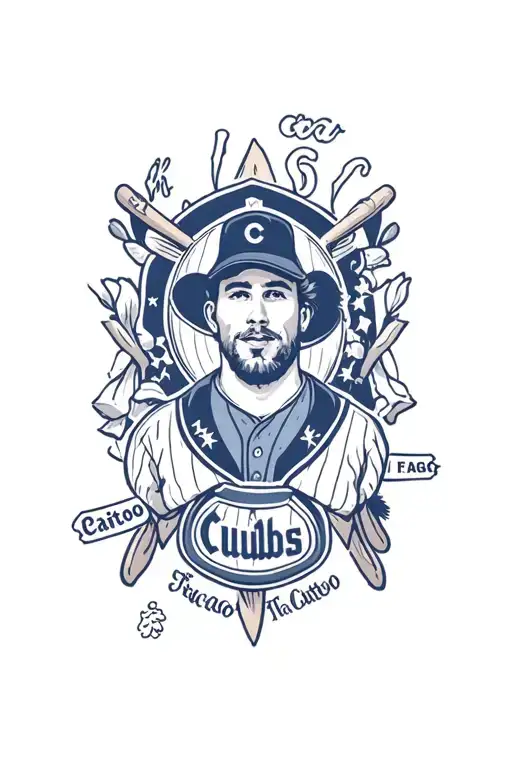 chicago cubs tattoo design idea