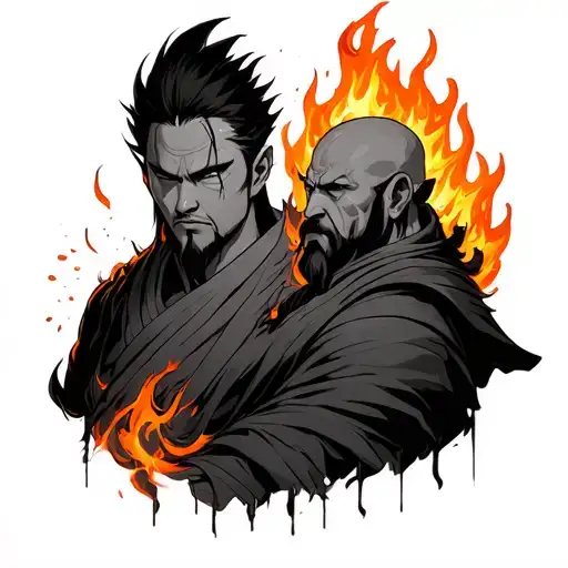 zuko and iroh quote with the elemental tattoo featuring fire tattoo design idea