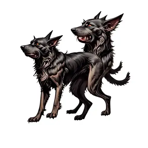 hades and Cerberus tattoo design idea