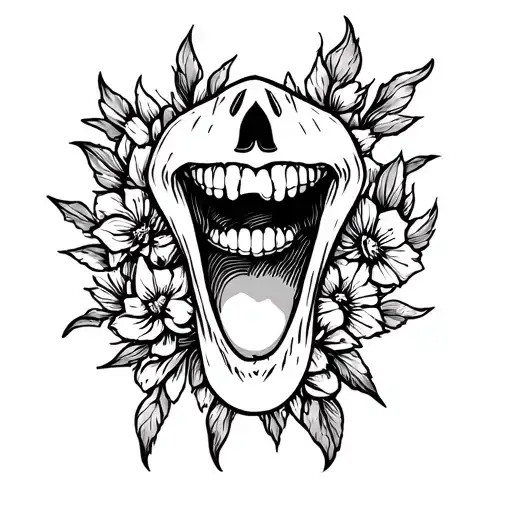 bite mark tattoo design idea