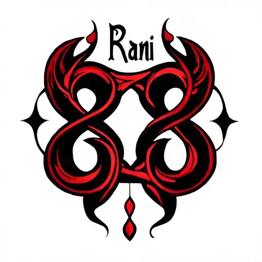 "Rani" Gemini symbol tattoo design idea