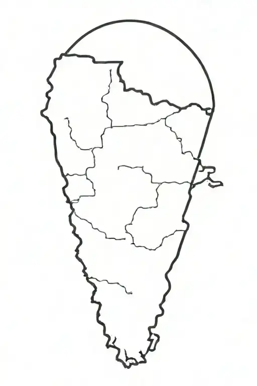 Louisiana state with Houston city outline tattoo design idea