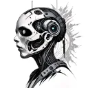 Cybernetic tattoo design idea