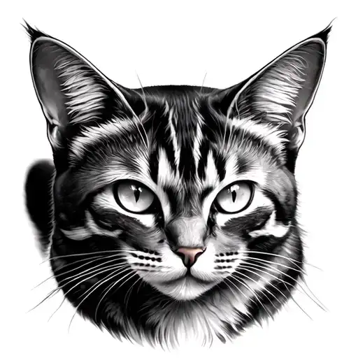 Cat Memorial tattoo design idea