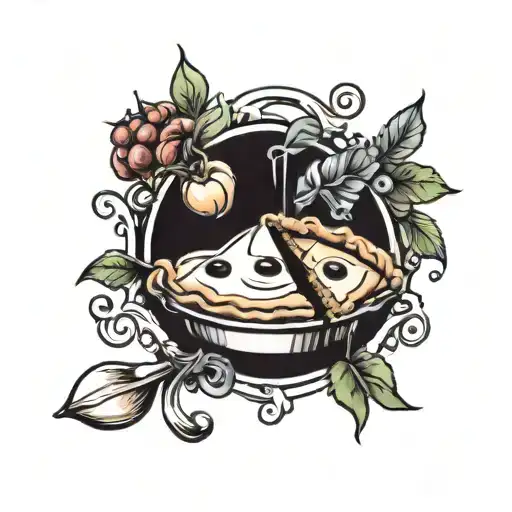 Make a pie tattoo design idea