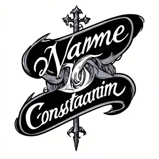 Name Written Constantine tattoo design idea